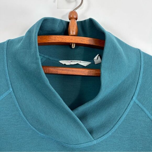 Women's Athleta Teal Crossneck Pullover Sweater Size M - Picture 2 of 8